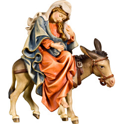 María en burro para búsqueda de albergue